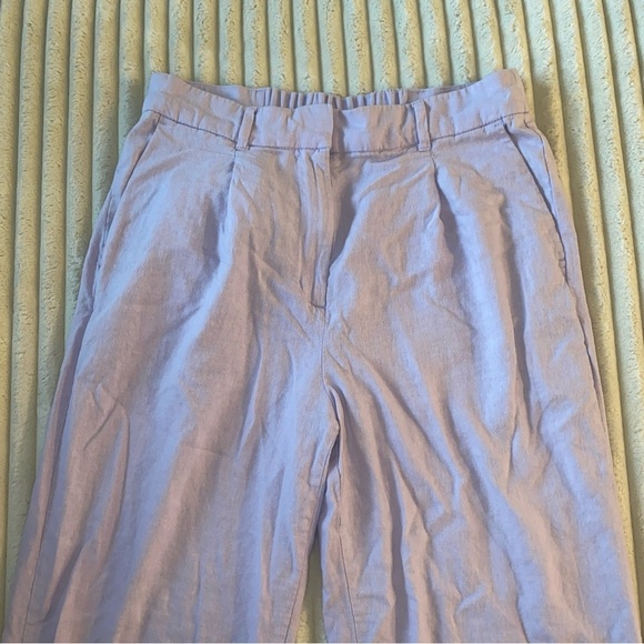 Old Navy Women's Light Purple Wide Leg Pants Linen Blend - Picture 2 of 9